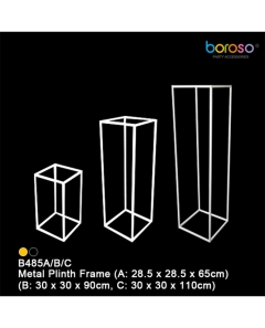 ACC 3 PEDESTALES METAL RECTANG. 28,5*28,5*65CM/ 30*30*90CM / 30*30*110CM