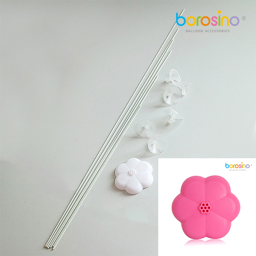 ACC. CENTRO DE MESA BASE FLOR 8CM + HAZ 6 VARILLAS