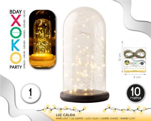 GUIRNALDA ALAMBRE LED 10M/100 LED CALIDA