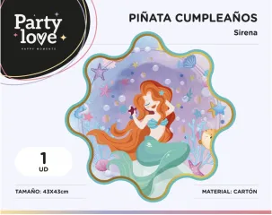 PIÑATA SIRENA 43 X 43 CM