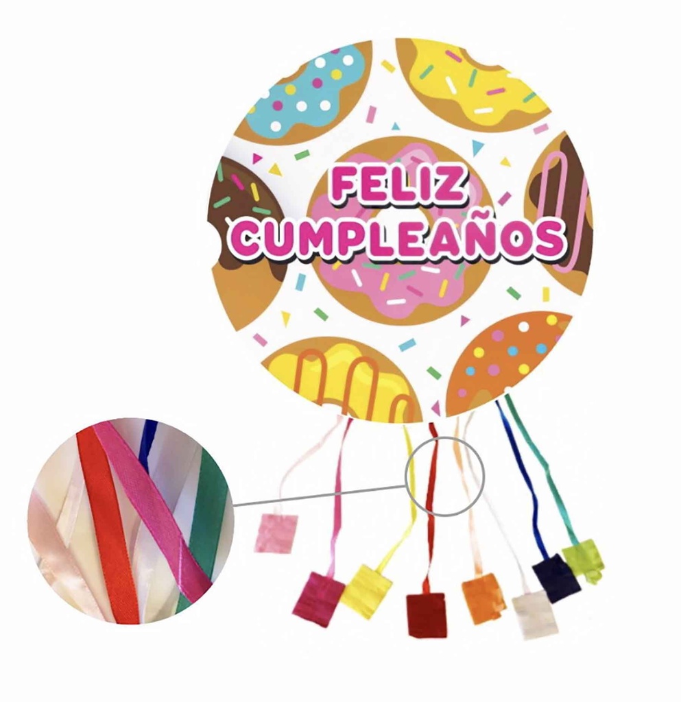 PIÑATA DONUT FELIZ CUMPLEAÑOS