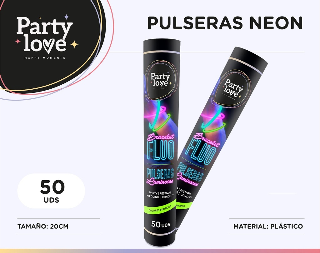 PULSERAS LUMINOSAS 50 UDS