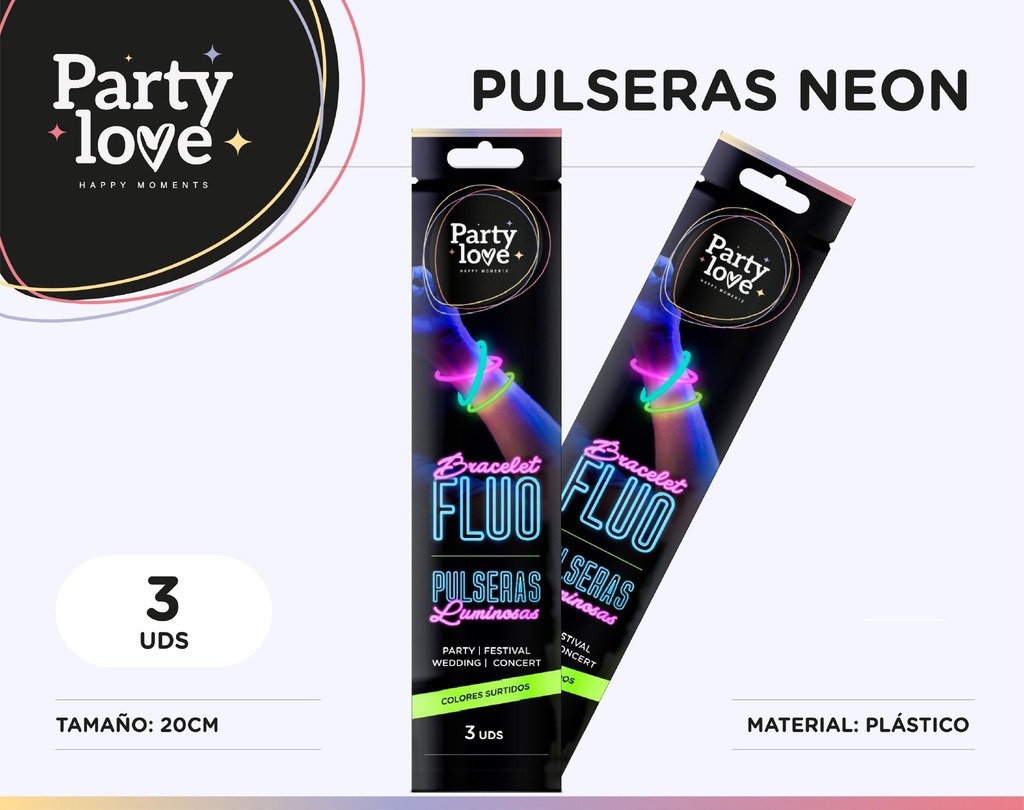 PULSERAS LUMINOSAS 3 UDS