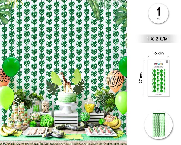 CORTINA DE HOJA TROPICAL 1M*2M VERDE