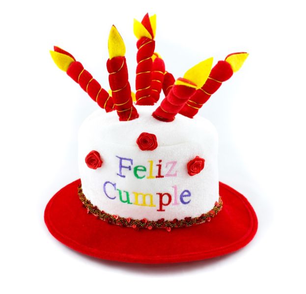 Gorro 29x23 cm. FELIZ CUMPLE ROJO