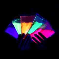 POLVOS HOLI FLUOR UV NARANJA NEÓN 70-75GR 1 UND