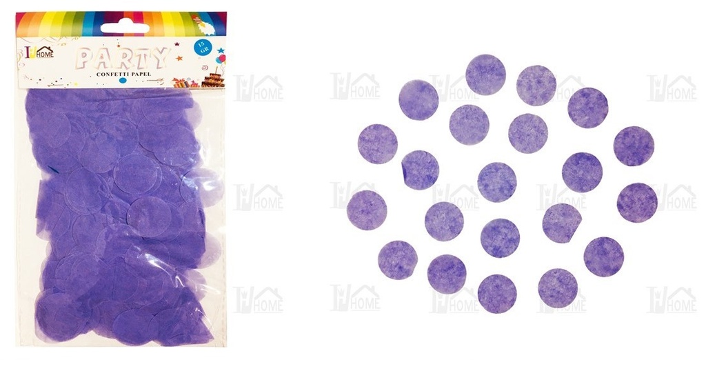 BOLSA DE CONFETTI PAPEL 15 GR REDONDO LILA