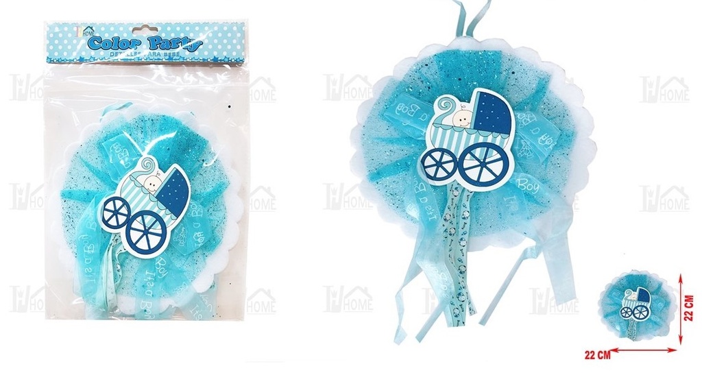 COLGANTE DECORACION CARRO BABY AZUL