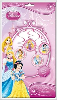 COLGANTES DECORATIVOS PRINCESAS LUXURY 4UDS