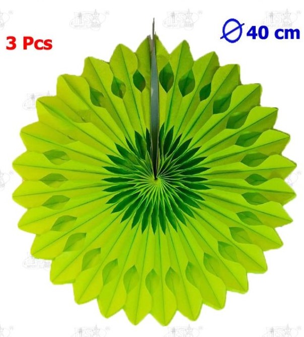 ABANICO PAPEL REDONDO 40 CM 3PCS