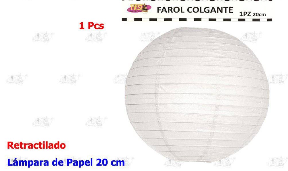 [81767] LAMPARA DE PAPEL BLANCO 20CM