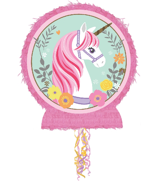 *PIÑATA MAGICAL UNICORN PULL PINATAS 32CM X 46CM
