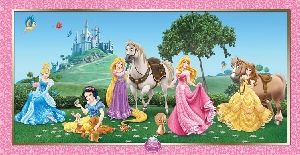 ESCENA PARED PRINCESAS DISNEY 150x77 cm (1und