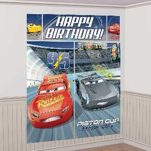 *KIT ESCENA PARED CARS 3, 5 PIEZAS