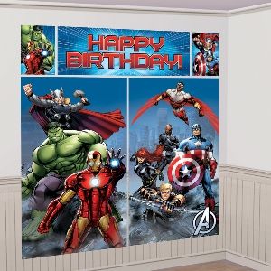 *KIT ESCENA PARED AVENGERS 5 PIEZAS