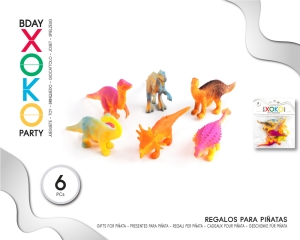 PACK PINATA DINOSAURIOS 6PC