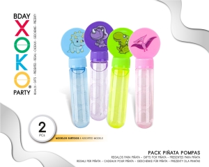 PACK PINATA POMPAS DINO 2PC