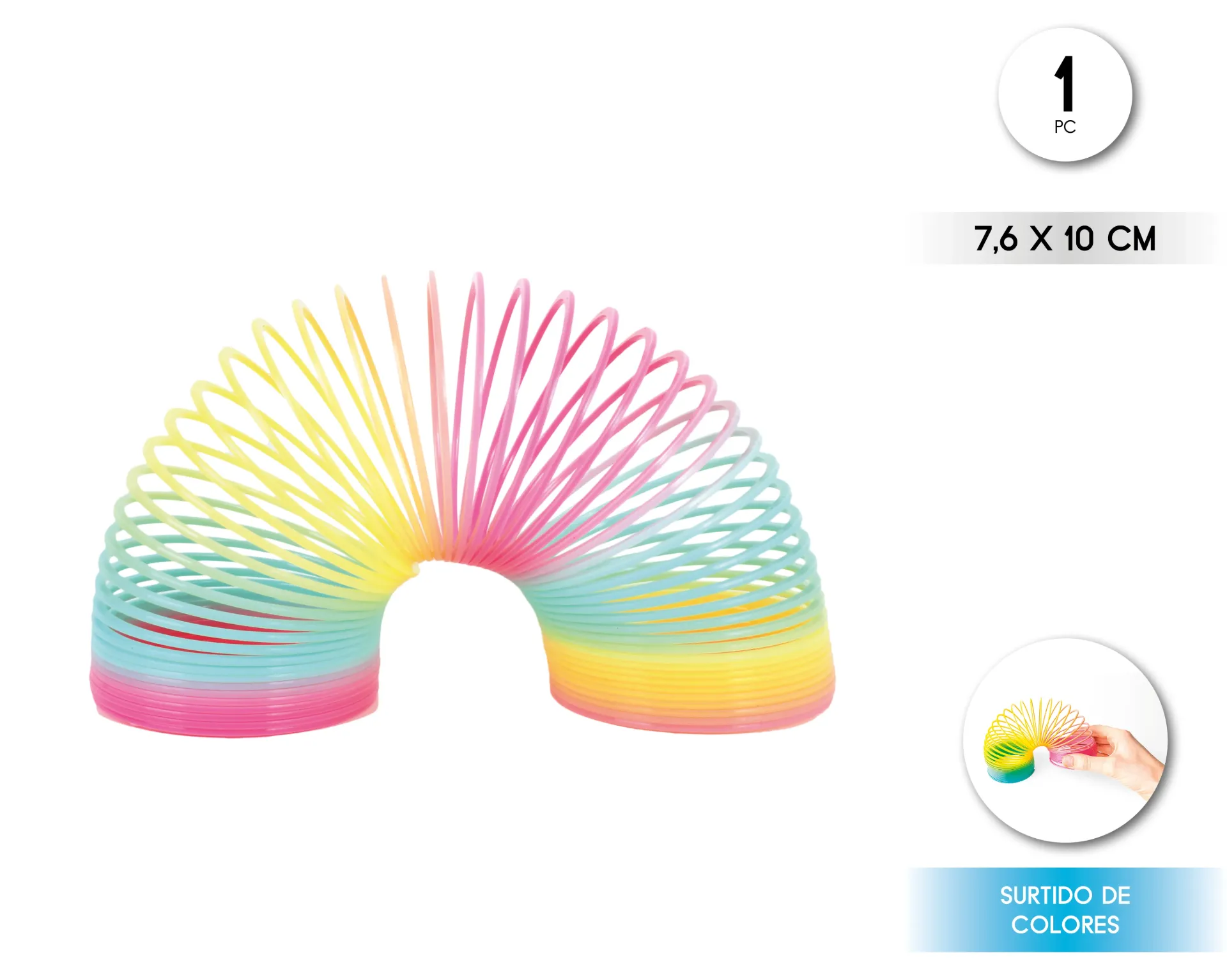 PACK MUELLE ARCOIRIS 7.6*10CM
