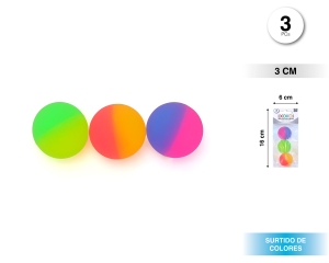 PACK PIÑATA PELOTAS BICOLOR 3PC