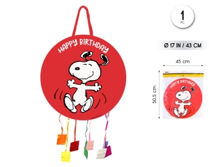 PIÑATA 43CM SNOOPY CLASICO HAPPY BDAY 1PC