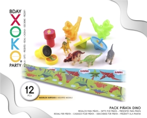 PACK PINATA DINO 12PC