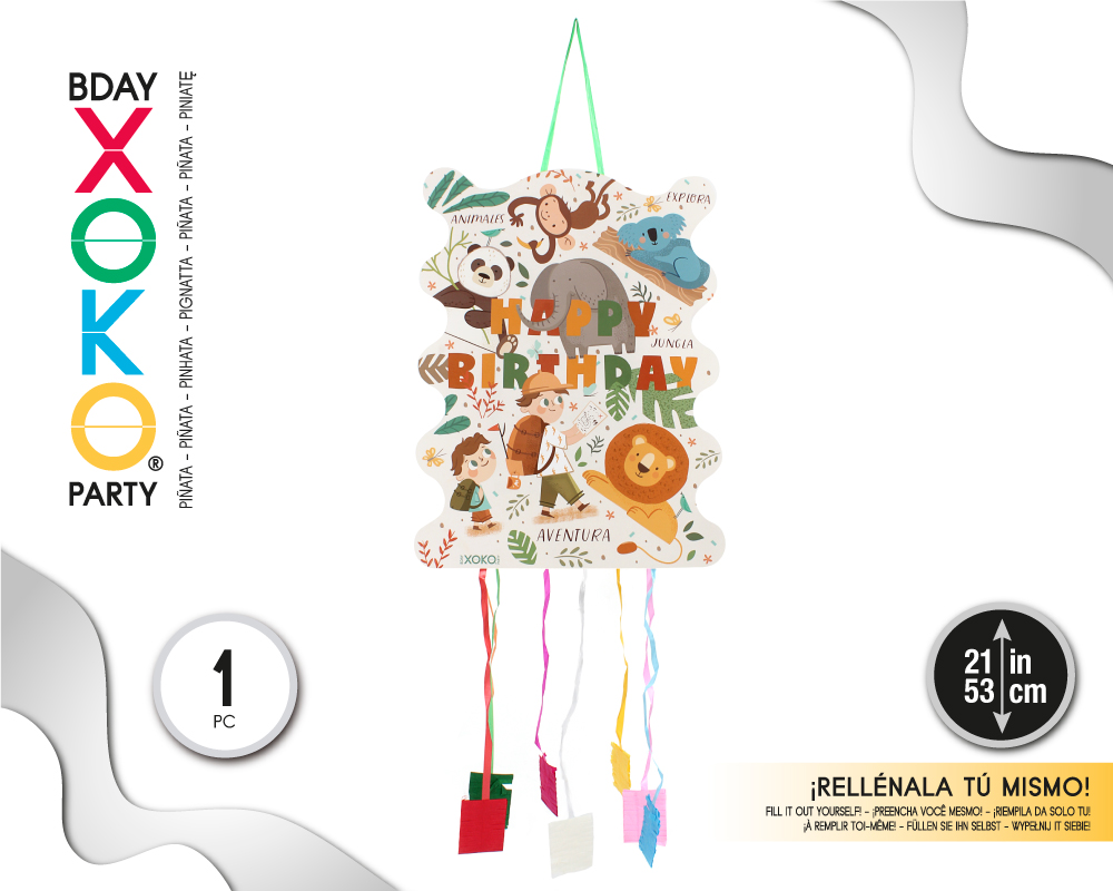 PIÑATA SELVA HAPPY BDAY 53*40*10