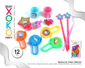 PACK PINATA UNICORNIO 12PC 2