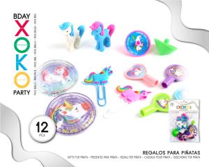 PACK PINATA UNICORNIO 12PC 3