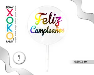 TOPPER TARTA FELIZ CUMPLEAÑOS
