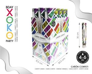 CAÑON CONFETTI COLORS 30CM