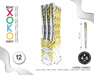 CAÑON CONFETTI ORO 60CM