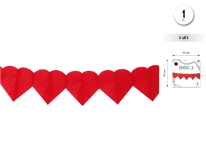 GUIRNALDA PAPEL 2M CORAZONES 1PC