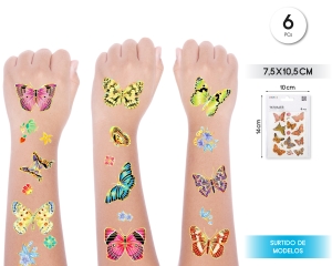 TATTOO TEMPORAL 7.5CM 6PCS