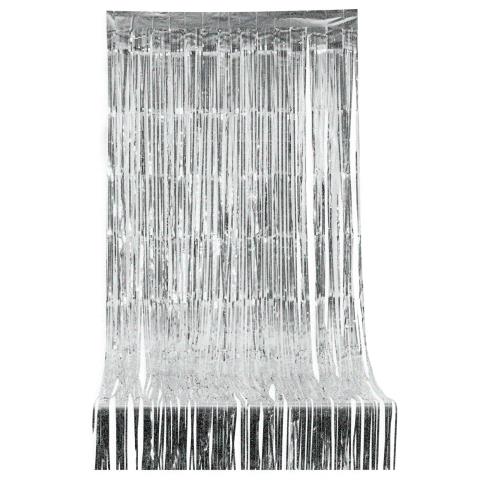 CORTINA DE FLECOS 1M*2M HOLO PLATA