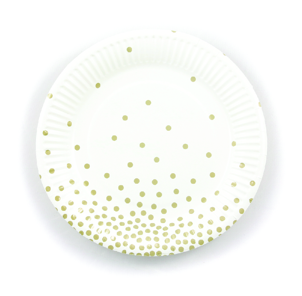 6 Platos 18cm. 300gr. DOTS BLANCO
