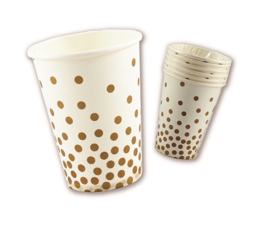 6 Vasos 266cc. 230gr. DOTS BLANCO