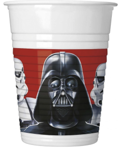 VASOS PLASTICOS STAR WARS 8 UND