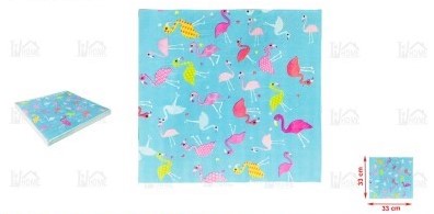 SERVILLETA FLAMENCO 2 CAPAS 33X33CM 20PCS