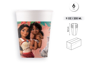 6 VASOS DE PAPEL 200ML MOANA II