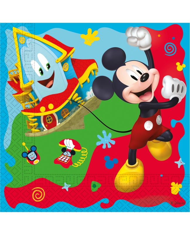 SERVILLETAS 33X33 MICKEY ROCK HOUSE FSC (20UND)