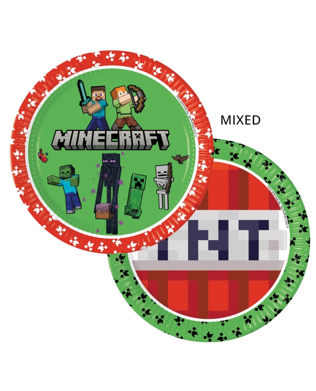 PLATOS 23CM MINECRAFT FSC (8UND)