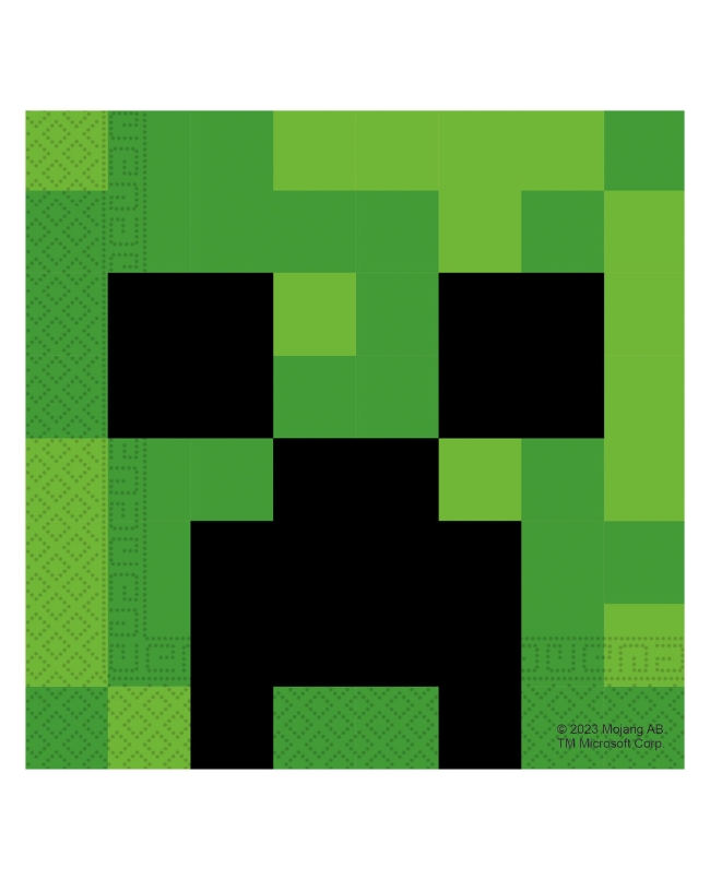 SERVILLETAS 33X33 MINECRAFT FSC (20UND)