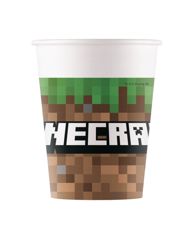 VASOS PAPEL 200ML MINECRAFT FSC (8UND)