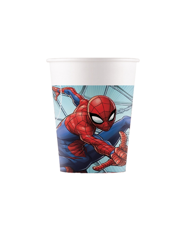 VASOS PAPEL 200ML SPIDERMAN FSC (8UND)