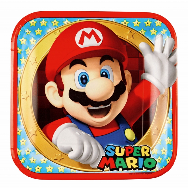 *PLATOS 23CM SUPER MARIO CUADRADO (8)