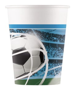 VASOS PAPEL 200ML FUTBOL FSC (8UND)