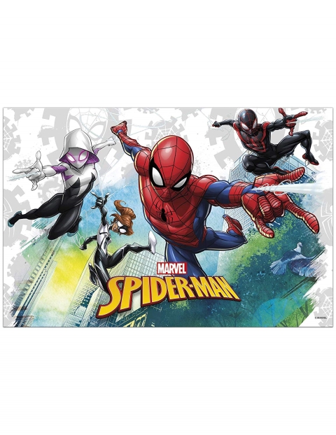 MANTEL PLASTICO 120X180CM SPIDERMAN (1UND)