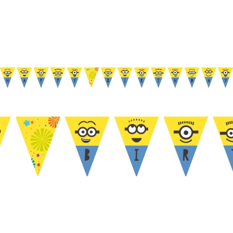 *BANDERIN TRIANGULOS: MINIONS 3.3M