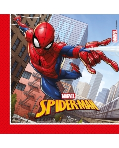 SERVILLETAS 33X33 SPIDERMAN CRIME FSC (20UND)