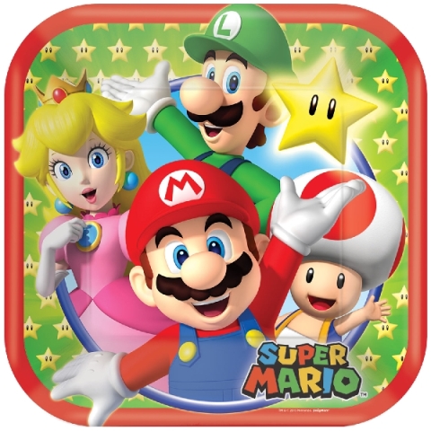 *PLATOS 18CM SUPER MARIO CUADRADO (8)